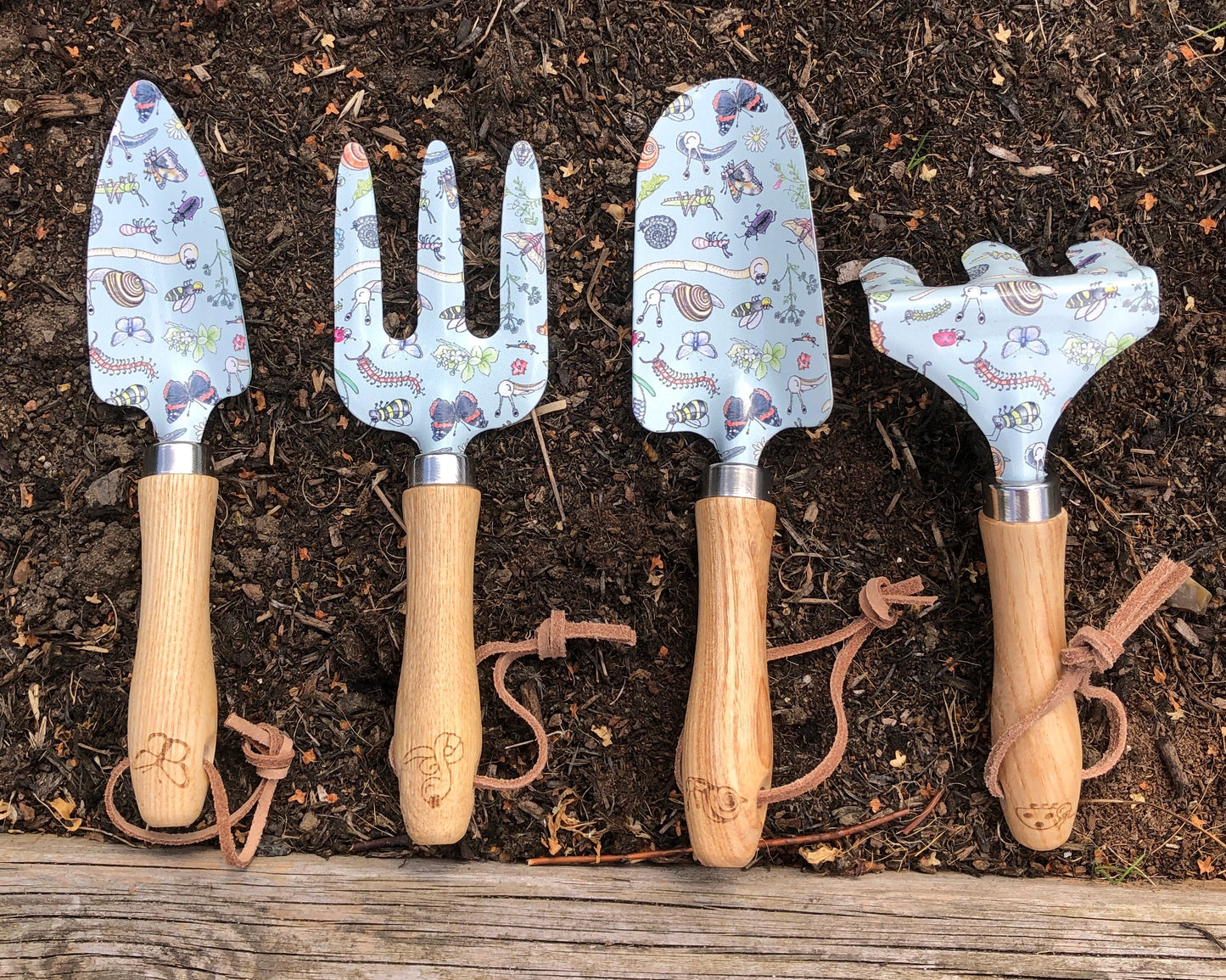 Children's Garden Tool Bag and Hand Tools Gift Set - Blue