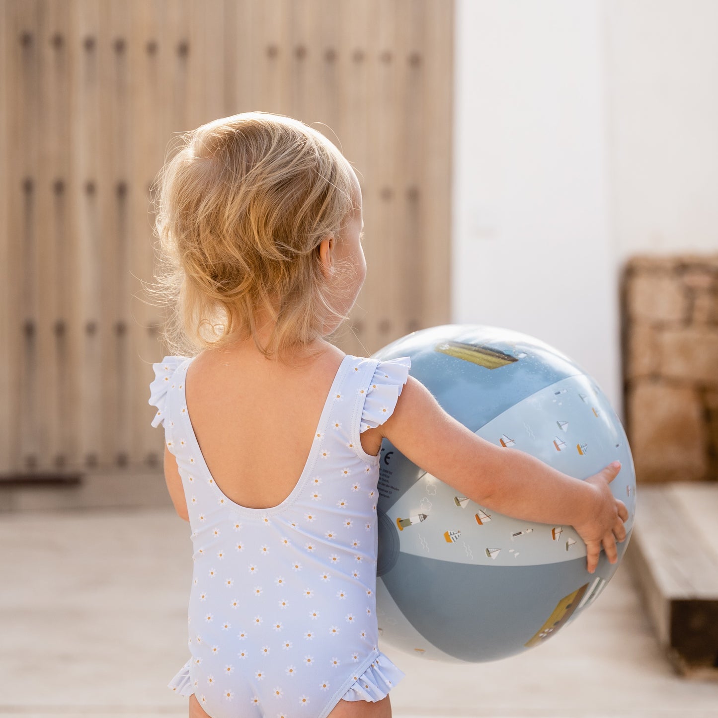 LITTLE DUTCH Swimsuit - Daisies Blue