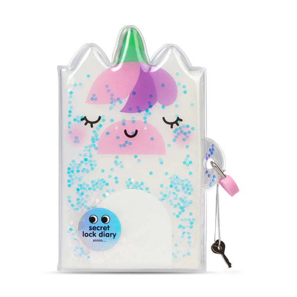 Unicorn Glitter Lockable Diary