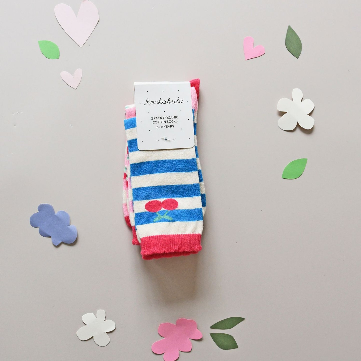 Rockahula Kids Cherry Stripe Socks: 2 Pack