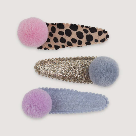 Rockahula Kids Luna Leopard Pom Pom Clips