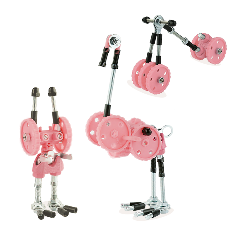 THE OFFBITS Flamingobit - Animal Kit: Flamingo Building Toy Set