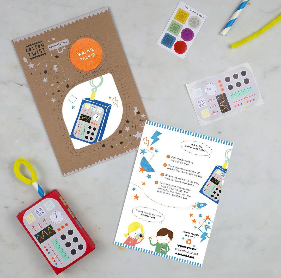 Cotton Twist Craft Kit: Make Your Own Walkie Talkie