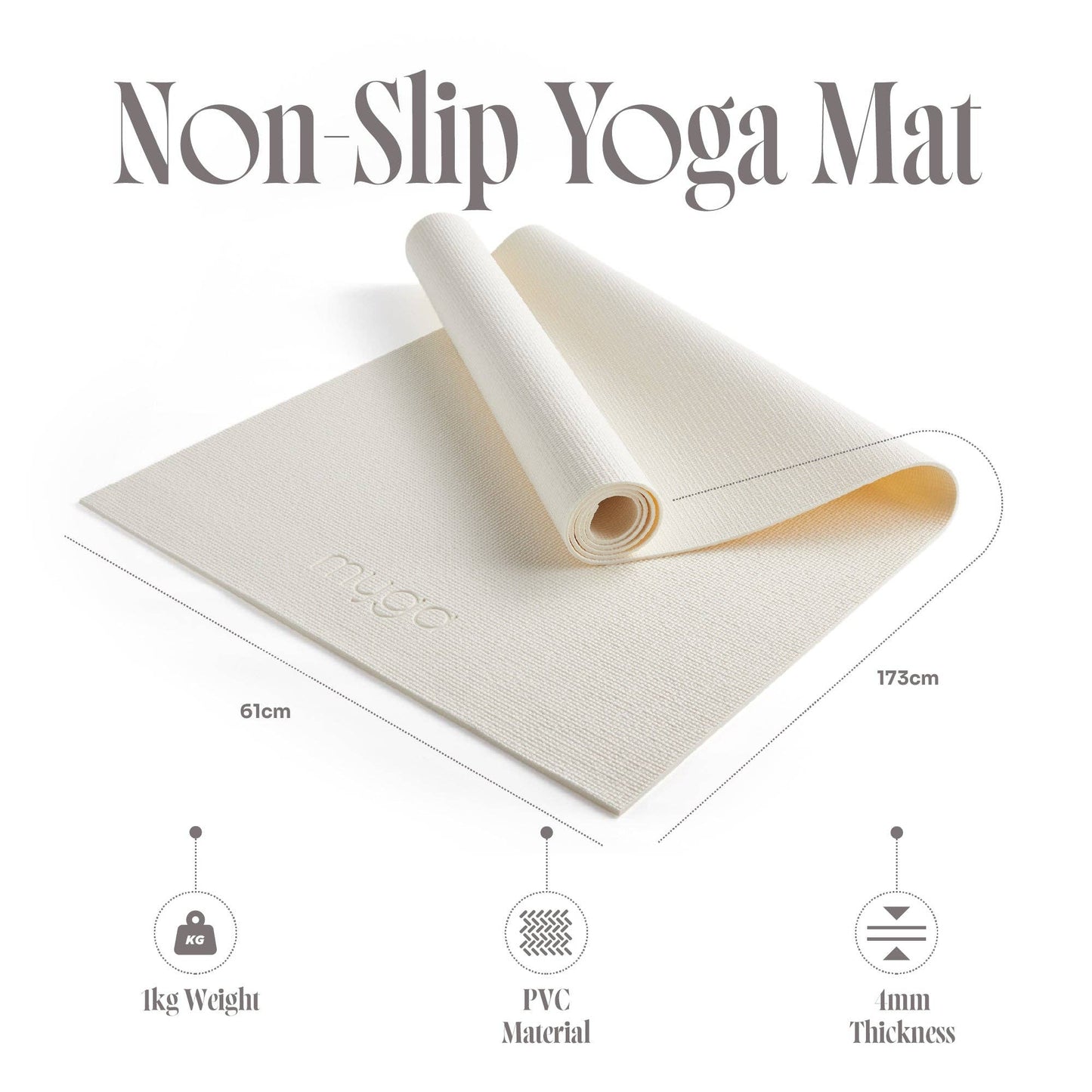 Entry-Level Yoga Mats – Available in 6 Neutral Colours: Blush