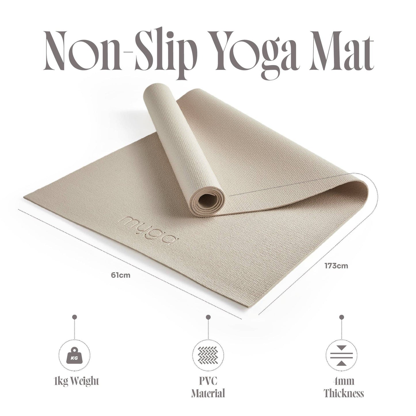 Entry-Level Yoga Mats – Available in 6 Neutral Colours: Blush