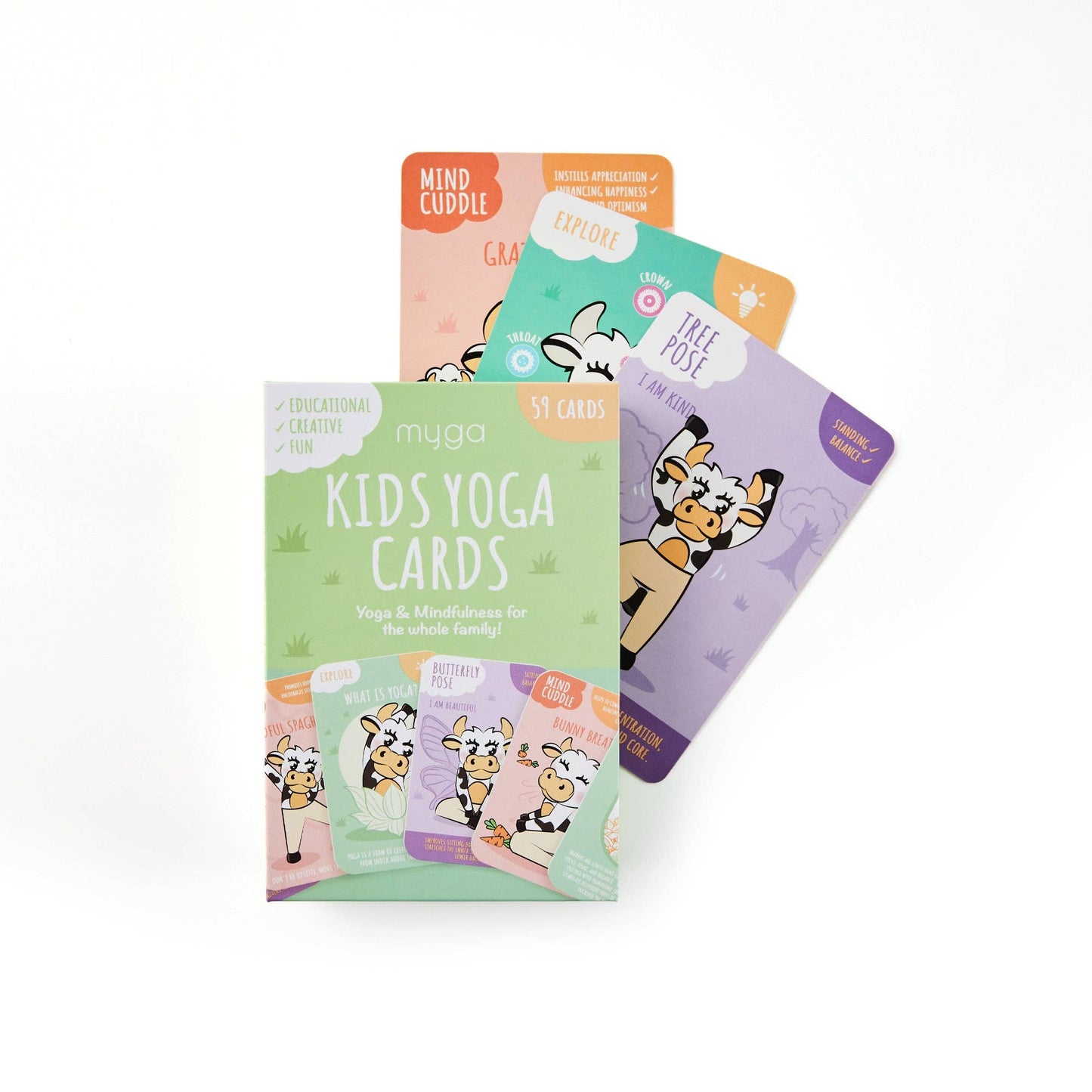 Myga Kids Yoga Cards – 52 Illustrated Yoga & Mindfulness