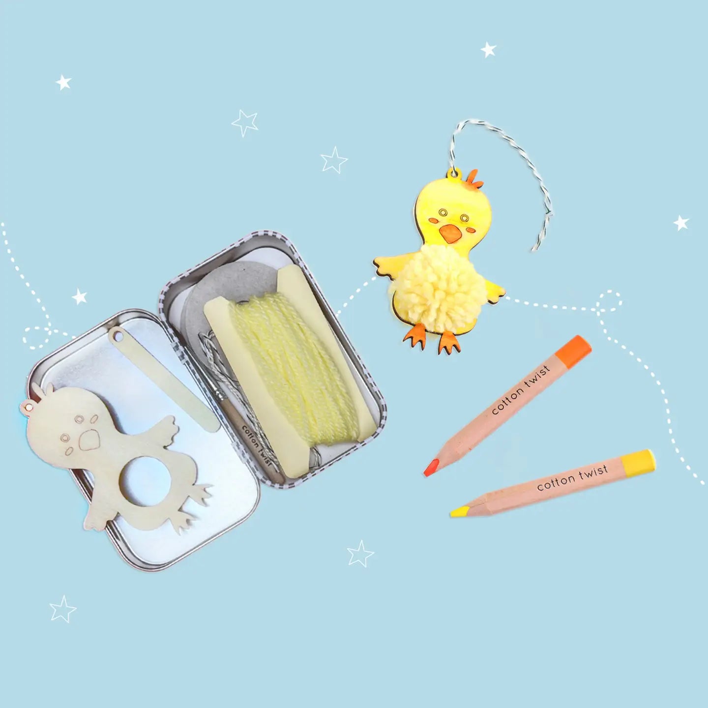 Cotton Twist - Make Your Own Pom Pom Chick Gift Kit
