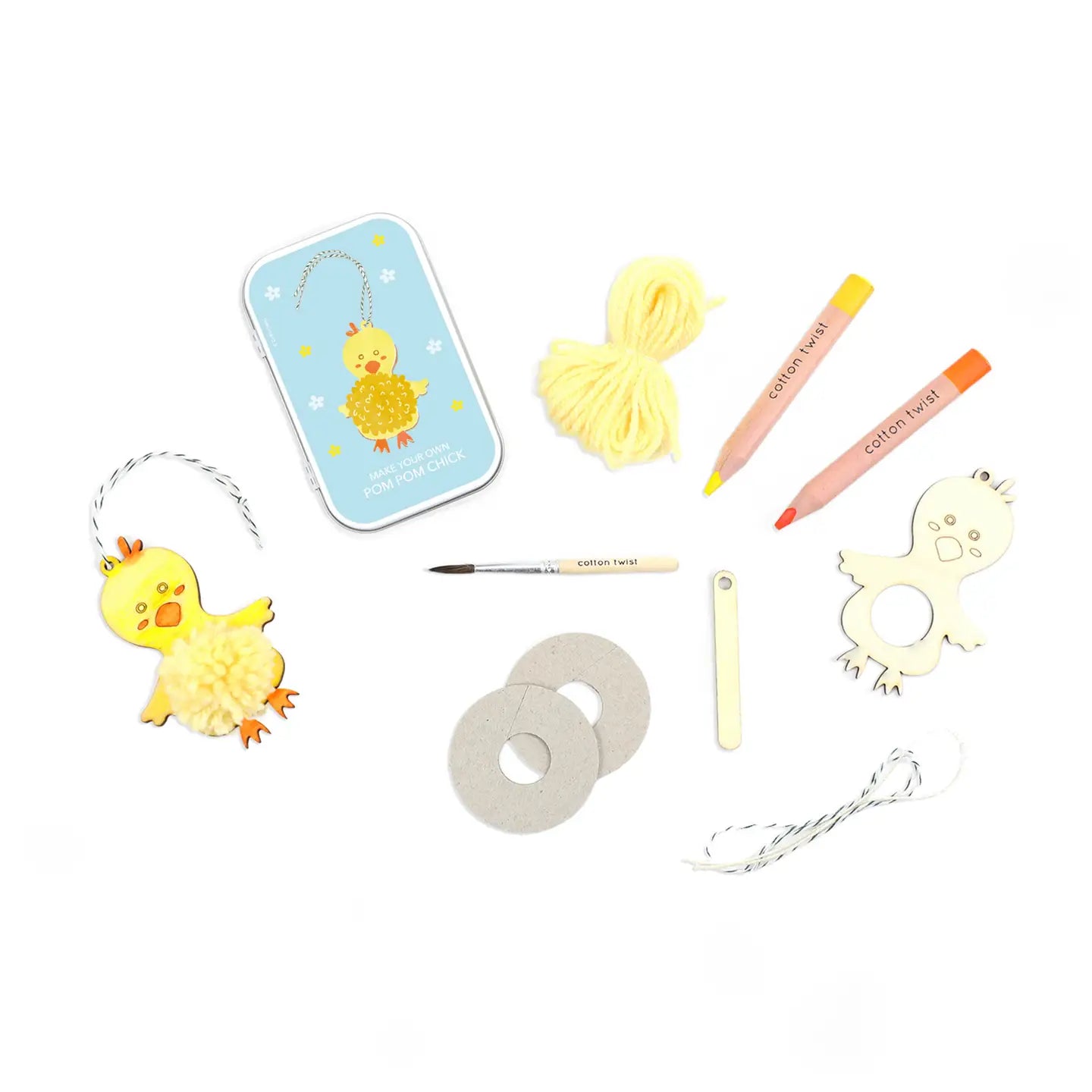 Cotton Twist - Make Your Own Pom Pom Chick Gift Kit