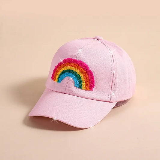Pink Rainbow Children’s Cap age 3-11