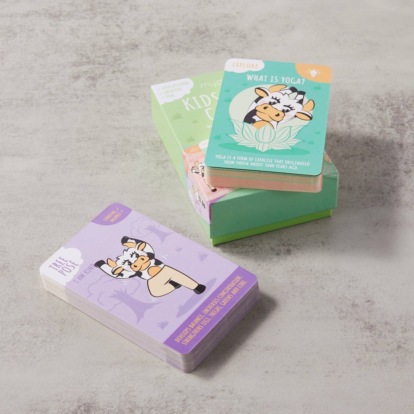 Myga Kids Yoga Cards – 52 Illustrated Yoga & Mindfulness