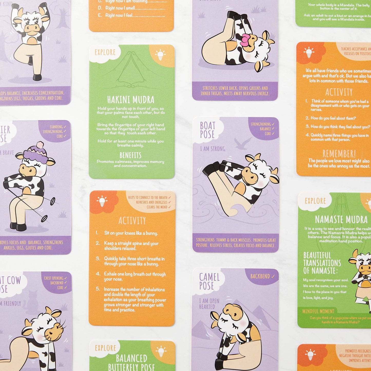 Myga Kids Yoga Cards – 52 Illustrated Yoga & Mindfulness