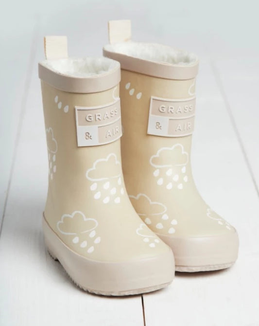 GRASS & AIR Colour Changing Wellies - Stone